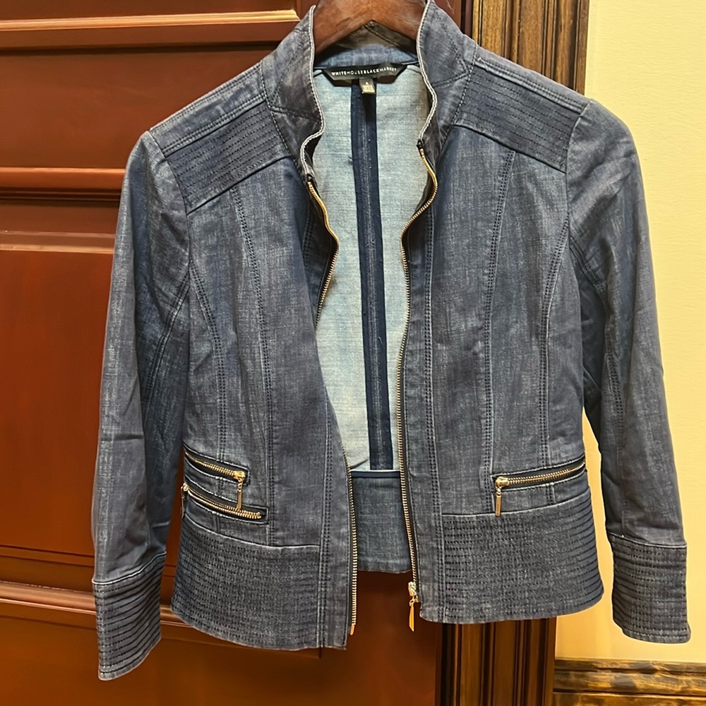 WHBM denim crop jacket